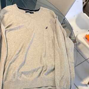 Nautica Men's Light Gray Crewneck Sweater